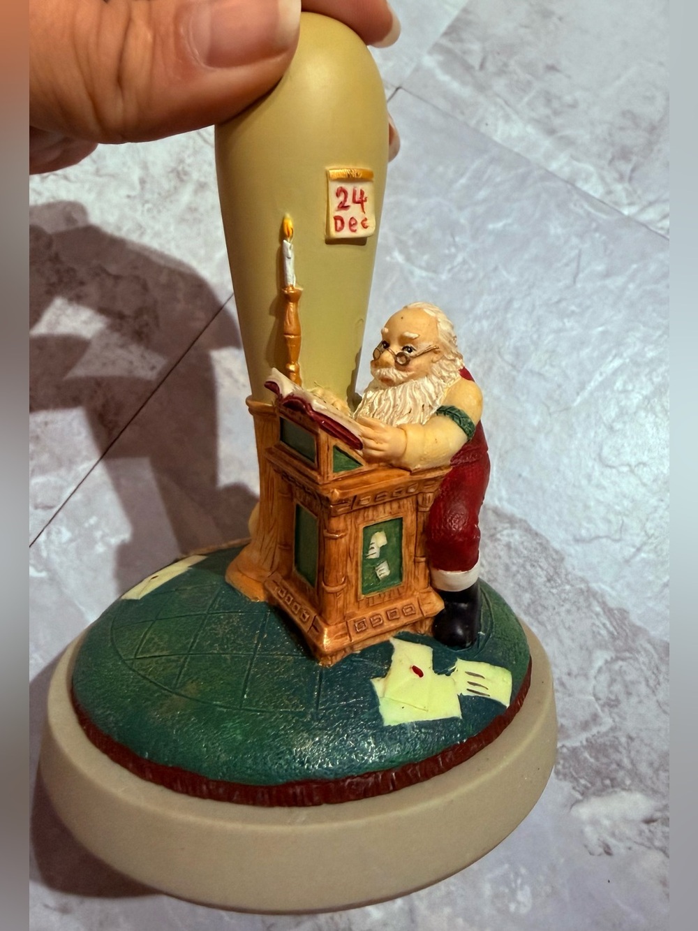 Vintage 1998 Brown Bag Cookie Art Stamp "Checking It Twice" No. 44 Santa Claus
